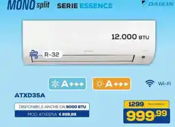 Euronics Bruno MONO split SERIE ESSENCE DAIKIN offerta