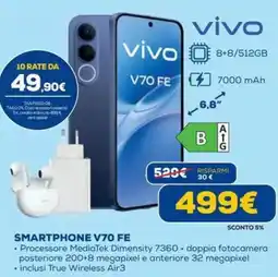 DIMOStore vivo Smartphone V70 FE offerta
