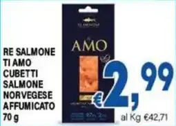 DEM RE SALMONE TI AMO CUBETTI SALMONE NORVEGESE AFFUMICATO offerta