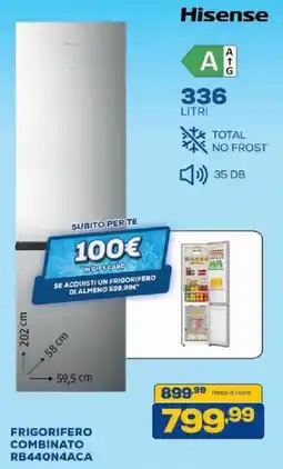 Euronics Bruno Hisense FRIGORIFERO COMBINATO offerta