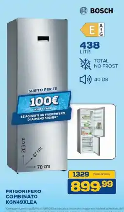 Euronics Bruno BOSCH FRIGORIFERO COMBINATO KGN49XLEA offerta