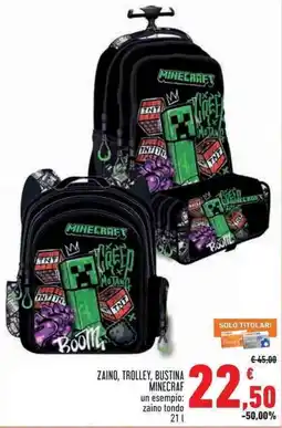 Conad Superstore ZAINO, TROLLEY, BUSTINA MINECRAFT offerta