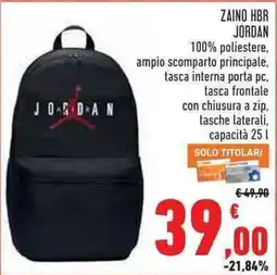 Conad Superstore ZAINO HBR JORDAN offerta