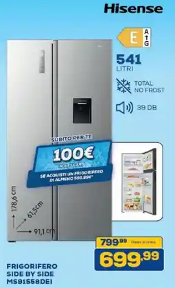 Euronics Bruno Hisense FRIGORIFERO SIDE BY SIDE MS91558DEI offerta