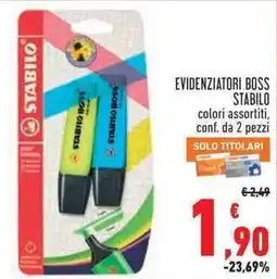 Conad Superstore Evidenziatori Boss Stabilo offerta
