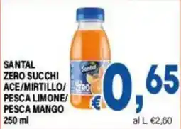 DEM Santal zero succhi ace/mirtillo/ pesca limone/ pesca mango offerta