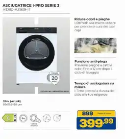 Euronics Bruno Haier ASCIUGATRICE I-PRO SERIE 3 HD90-A3939-IT offerta