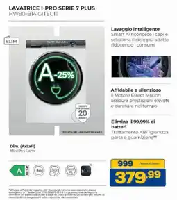 Euronics Bruno Haier LAVATRICE I-PRO SERIE 7 PLUS HW80-B14IGITEUIT offerta