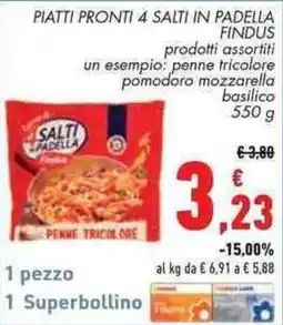 Conad Superstore Piatti pronti 4 Salti in padella Findus offerta
