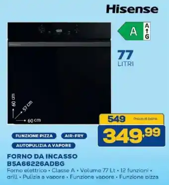 Euronics Bruno Hisense FORNO DA INCASSO offerta