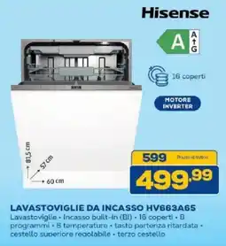 Euronics Bruno Hisense Lavastoviglie da incasso HV663A65 offerta