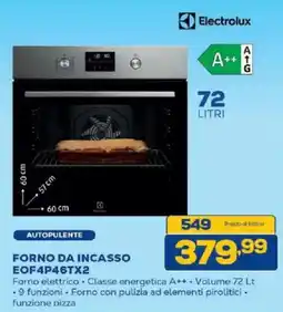 Euronics Bruno Electrolux FORNO DA INCASSO E0F4P46TX2 offerta
