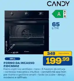 Euronics Bruno CANDY FORNO DA INCASSO FIDCN502 offerta
