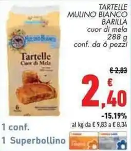 Conad Superstore Tartelle Mulino Bianco Barilla cuor di mela offerta