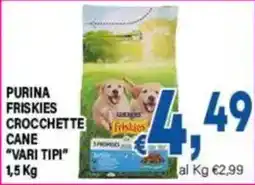DEM Purina Friskies Crocchette Cane "Vari Tipi" offerta