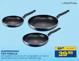 Euronics Bruno LAGOSTINA TRIS PADELLE offerta