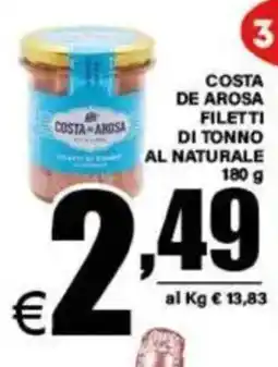 DEM COSTA DE AROSA FILETTI DI TONNO AL NATURALE offerta