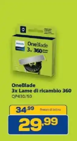 Euronics Bruno OneBlade 3x Lame di ricambio 360 offerta