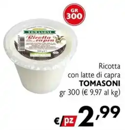 Eurospesa Ricotta con latte di capra TOMASONI offerta