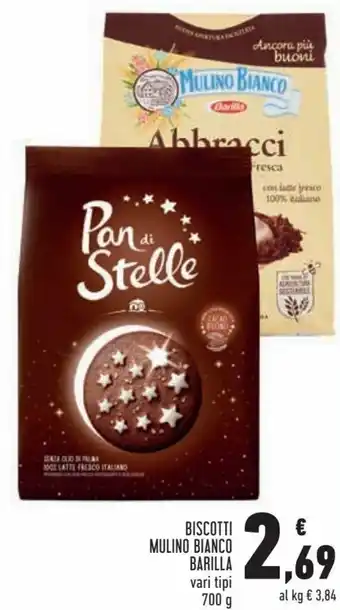 Conad Mulino Bianco Barilla Biscotti vari tipi 700 g offerta
