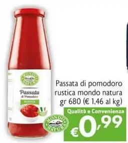 Eurospesa Passata di Pomodoro rustica mondo natura offerta