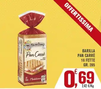 Conté Supermercati Barilla Pan Carrè offerta