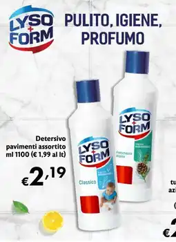 Eurospesa Detersivo pavimenti assortito LYSO+FORM offerta