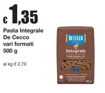 Sì con te Pasta Integrale De Cecco offerta