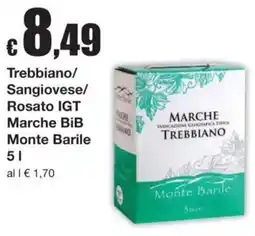 Sì con te Trebbiano/ Sangiovese/ Rosato IGT Marche BiB Monte Barile offerta