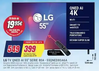 LG TV QNED AI 55" SERIE 80A
