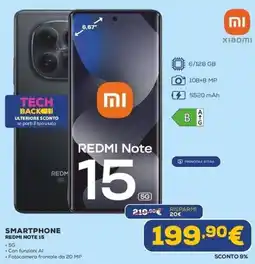 Euronics REDMI Note 15 offerta