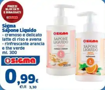 Sigma Sigma Sapone Liquido offerta