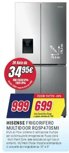 Trony HISENSE FRIGORIFERO MULTIDOOR RQ5P470SMI offerta