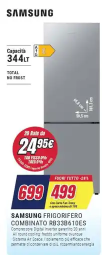 Trony SAMSUNG FRIGORIFERO COMBINATO RB33B610ES offerta