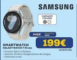 Euronics SAMSUNG SMARTWATCH GALAXY WATCH 7 44 mm offerta