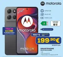 Euronics motorola moto g15 power offerta
