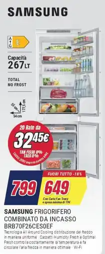 Trony SAMSUNG FRIGORIFERO COMBINATO DA INCASSO offerta