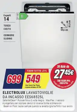 Trony ELECTROLUX LAVASTOVIGLIE DA INCASSO EES68525L offerta