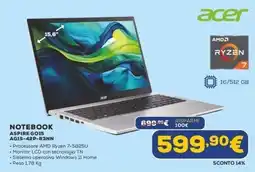 Euronics Acer Notebook Aspire GO15 offerta