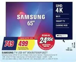 Trony SAMSUNG TV LED 65" UE65U7000FUXZT offerta