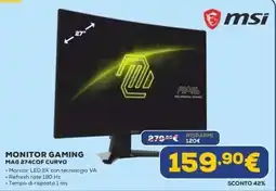 Euronics MSI MONITOR GAMING MAG 274CQF CURVO offerta
