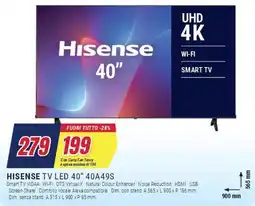 Trony HISENSE TV LED 40" 40A49S offerta