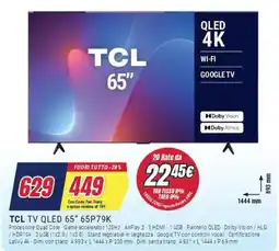 Trony TCL TV QLED 65" offerta