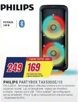 Trony PHILIPS PARTYBOX TAX5000E/10 offerta