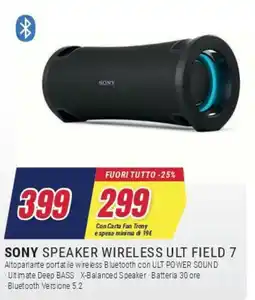 Trony SONY SPEAKER WIRELESS ULT FIELD 7 offerta