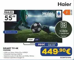 Euronics Haier SMART TV 4K H55M90E offerta
