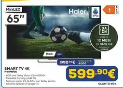 Euronics Haier SMART TV 4K offerta