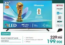 Euronics Hisense Smart TV QLED 32" Full HD offerta