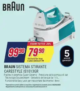 Trony BRAUN SISTEMA STIRANTE CARESTYLE IS1013GR offerta