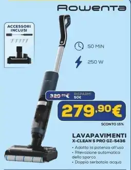 Euronics Rowenta LAVAPAVIMENTI X-CLEAN 5 PRO GZ-5436 offerta